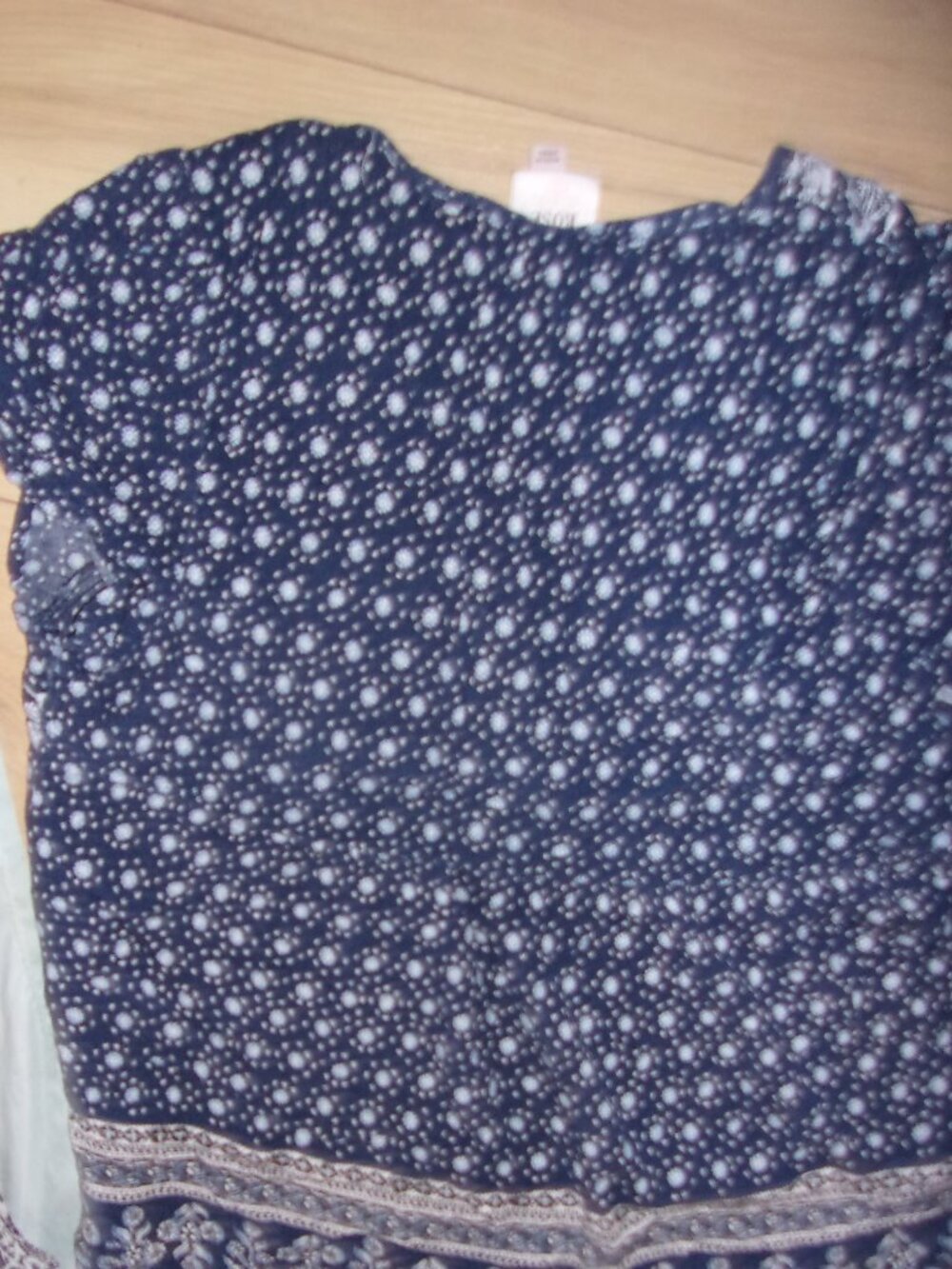 knox rose boho Size xxl casual dress womens shirt blouse blue white 2x 2 x - Picture 4 of 4